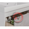 Тумба Lemark COMBI 125 см под 2 раковины, подвесная/напольная,4 ящика, цвет фасада: Бетон, цвет корпуса: Белый глянец